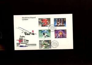 1983 Christmas Heathrow Airport London Hounslow Official FDC. Sehr selten. - Bild 1 von 1