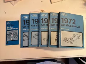 Original Ford 1972 Car Shop Manual 5 Volumes FoMoCo File Copies Torino Mustang - Picture 1 of 7