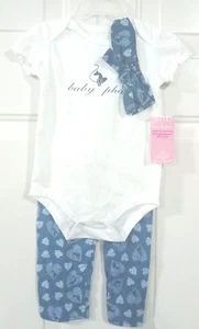 Juego de 3 piezas Baby Phat Infant blanco/azul talla 24mos - Imagen 1 de 4