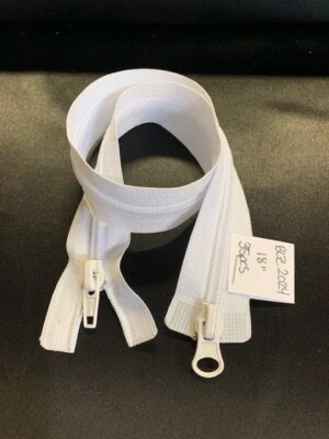 18" Nylon 2-way Separating Zippers with Stylized Pulls - Image 1 of 4