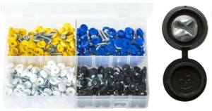 Assorted Box of Tamperproof Number Plate Fasteners - Flip Top - 200 Pcs - AB222 - Picture 1 of 6