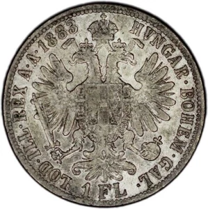 AUSTRIA coin 1 Florin 1883 VF Very Fine - Picture 1 of 7