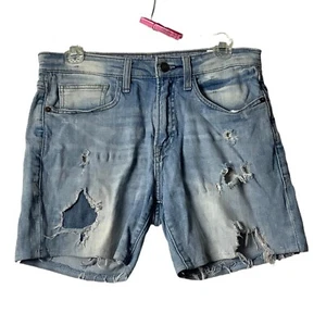 EXPRESS Denim Jean Distressed Slim Stretch Shorts Men Size 30 Pockets Stretch - Picture 1 of 10