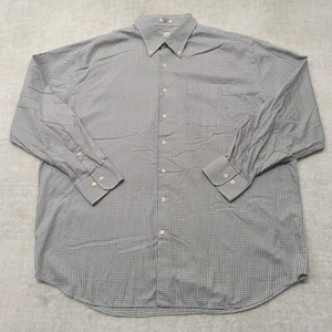 Peter Millar Dress Shirt Mens 2XL XXL Crown Soft Silk Blend Gingham Plaid Pocket - Picture 1 of 10