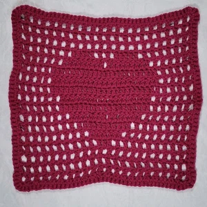 Little Lovie Security Blanket- Dark Pink - Heart - Picture 1 of 6