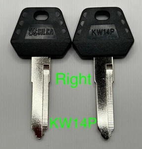 2 llaves en blanco Kawasaki KL600 KL 600 KLR 250 KLR250 650 KLR650 KLX110 KLX 110 125 - Imagen 1 de 1
