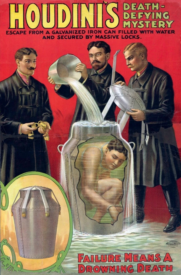 12889.Decor Poster.Room wall interior art.Houdini The Great Magician act show - Image 1 of 1