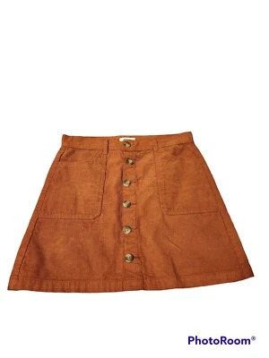 Falda Kensie Burnt Naranja Abotonada Talla 8 Foto 1 de 4
