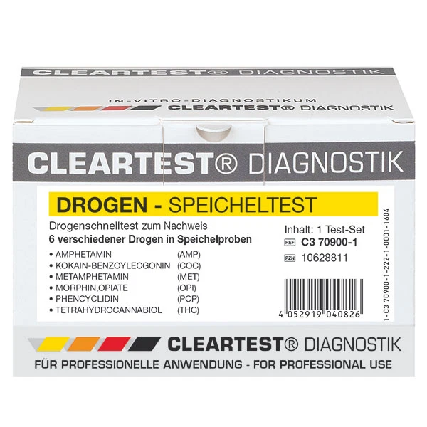 SERVOPRAX GMBH Drogentest Drogen Speicheltest auf Drogenrückstände 6 Parameter, 1 Test