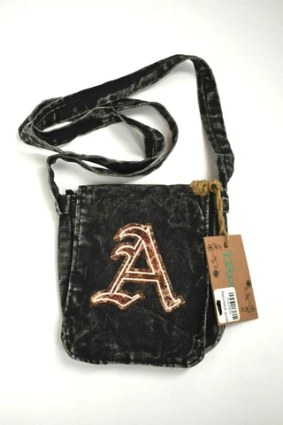 Legacy Womens Grey Faded Arkansas Razorbacks Mini A Cotton Crossbody Bag 6x6 Cover
