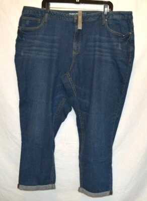 Avenue Denim Premium Stretch Rolled Cuff Blue Jeans Size 24A NWT - Image 1 of 2