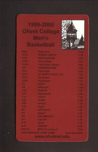Olivet Comets--1999-00 Basketball Magnet Schedule