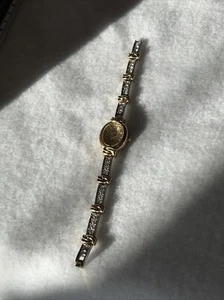 Nolan Miller Quartz Japan Movt Ladies Watch St Steel Two Tone Clear Stone - Picture 1 of 5