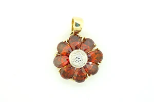 Estate 14k Yellow Gold Teardrop Pendant 3.0g Vintage Gemstone - Picture 1 of 5