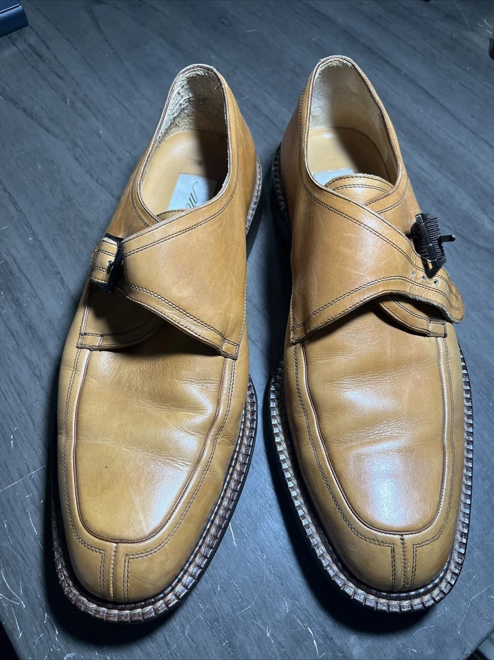 Zapatos de cuero para hombre Mezlan talla 9 - Hechos en España - Crema 026 - 9201 Foto 1 de 4