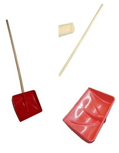 Manico per badile in legno e pala per neve spala fango mangime grano spazzaneve - Picture 1 of 7