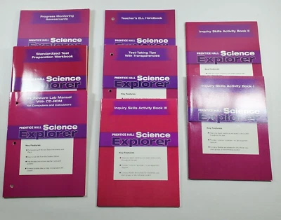 Lot of 8 Prentice Hall Science Explorer Workbooks Homeschooling Paperback - Image 1 of 4