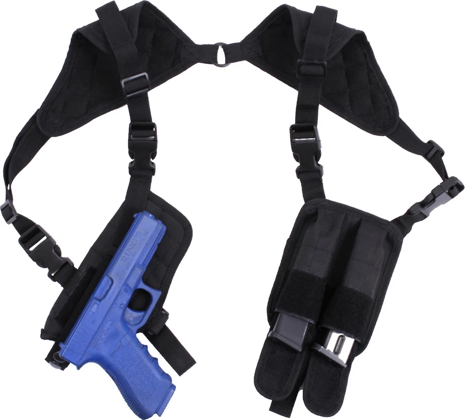 Concealed Carry Ambidextrous Shoulder Holster with Double Magazine Pouches CCW - Image 1 of 1