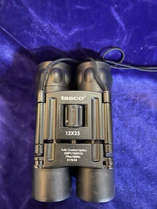 Tasco Compact Fully Coated Optics 12x25mm Folding Rubber Armored Binocular - Picture 1 of 4