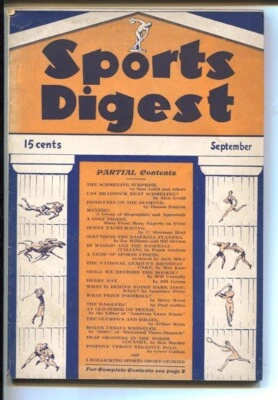Sports Digest 9/1936-1st issue-Joe DiMaggio-Schmeling-Notre Dame-golf-FN - Image 1 of 2
