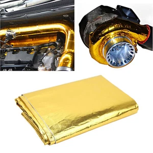 Self Adhesive Reflective Gold High Temperature Heat Shield Wrap Tape Thermal - Picture 1 of 18