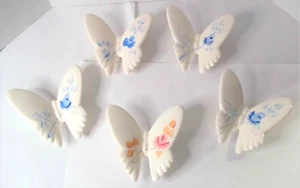 DE COLECCIÓN - PRODUCTOS DURADEROS - MARIPOSAS FLORALES DE PORCELANA PINTADAS A MANO HOMECO - Imagen 1 de 3