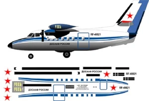BSmodelle 720244 - 1/72 Let L-410 Russian DOSAAF decal for aircraft model scale - Picture 1 of 12