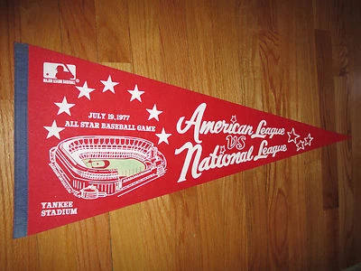 1977 All-Star Game Yankee Stadium New York Yankees (MVP de Don Sutton) banderín de 30" Foto 1 de 3