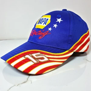 Cappellino Michael Waltrip #15 NAPA Racing NASCAR ricamato con cinturino bandiera USA Y2K - Foto 1 di 12