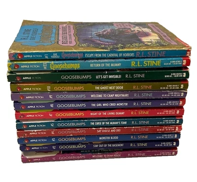 R.L. Stine Goosebumbs 1st Edition 1-10 VINTAGE Horror Book Lot of 12 Foto 1 de 4