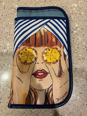 Estuche para gafas de sol Brighton Fashionista SANTORINI de cuero doble venta al por menor $95 Foto 1 de 2