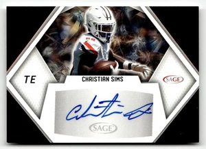 2023 SAGE HIT #A-CS3 Christian Sims Autographs Silver (High Series) - Picture 1 of 2