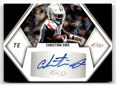2023 SAGE HIT #A-CS3 Christian Sims Autographs Silver (High Series) - Image 1 of 2