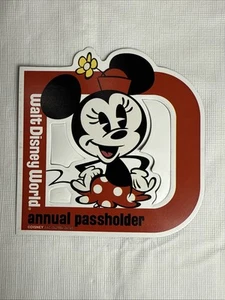 Imán para titular del pase anual de Walt Disney World nuevo Minnie Mouse D rojo AUTÉNTICO NUEVO - Imagen 1 de 1
