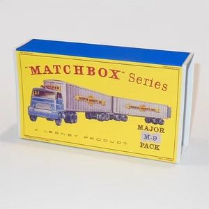 Matchbox Major Pack 9a2 Interstate Double Freighter D Style Repro Outer Box Only - Picture 1 of 6
