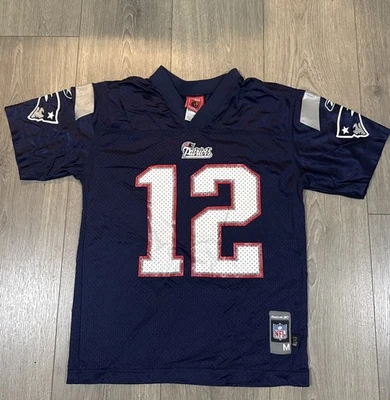 New England Patriots jersey Tom Brady #12 Reebok Youth M  - Image 1 of 4
