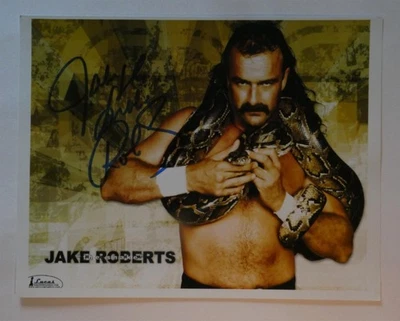 蛇杰克罗伯茨签名 8.5 x 11 照片亲笔签名 WWE 名人堂 — 第 1/3 张图片
