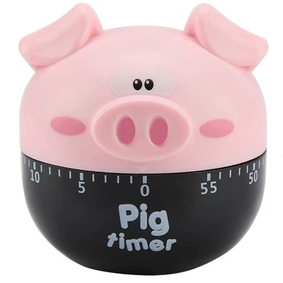 Cute Cartoon Pig Kitchen Timer Mechanical Timers Counters Cooking Timing Supply - Image 1 of 4