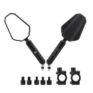 Black Motorcycle Rearview Mirror Kits W/ 8mm 10mm Mount For KTM 390 790 890 1290 - Picture 1 of 11