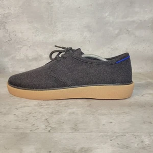 Rothy's Shoes Mens Size 12 Black Knit Lace Up Sneakers Casual Comfort Gum Sole - Picture 1 of 9