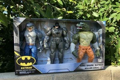 Figura de acción Batman DC Comics King Shark & Killer Croc 12" paquete de 3 Spin Master Foto 1 de 4