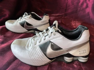 Nike Shox Cuero Blanco Negro Plata 317547-102 Para hombres Talla 8.5 - Imagen 1 de 12