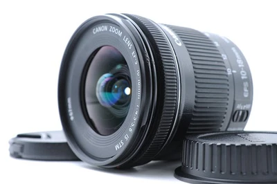 Near Mint Canon EF-S 10-18mm f/4.5-5.6 IS STM Wide Angle Zoom Lens w/ Caps - Image 1 of 4
