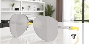 Gafas de sol unisex Ferrari Scuderia FZ5002D 107 6G plata cepillada espejo 60 mm - Imagen 1 de 7