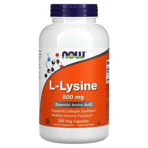 Now Foods L-Lysine 500 mg 250 Capsules GMP Quality Assured - Picture 1 of 2