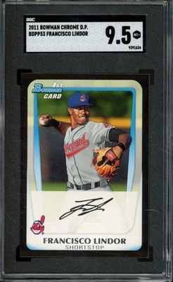 Bowman Draft Francisco Lindor 2011 #BDPP53 1st Prospect Indians SGC 9,5 Foto 1 de 2