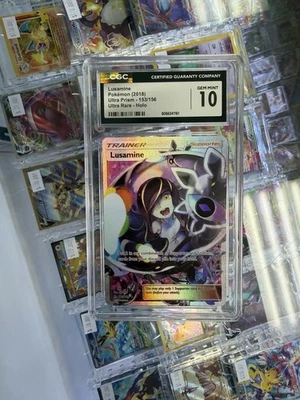 CGC 10- 2018 Pokemon Ultra Prism Ultra Rare Lusamine #153 - Image 1 of 2