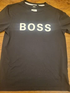 Hugo Boss Hemd Herren Medium Schwarz Logo Kurzarm Freizeit Klassisch - Bild 1 von 5