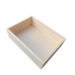 Wooden Box A4 Size 10 cm High, Without Lid, Unpainted - for Decoupade - Picture 1 of 5