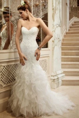 Vestido de novia Casablanca NUEVO CON ETIQUETAS, Talla 10, Estilo 2096 Foto 1 de 4